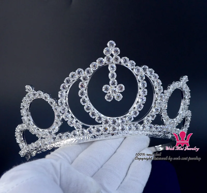 Zircon Tiara Crystal Rhinestone Crowns Bridal Wedding Hair Accessories Princess Queen Formal Party Prom Night Clup Show mo190