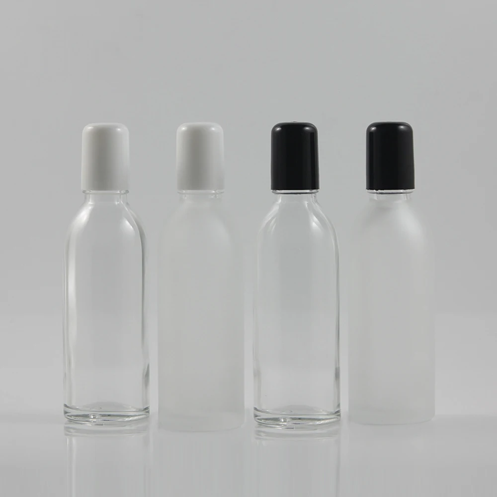 

Wholesale empty colourful roll on deodorant packaging 60ml, 2 oz roll on glass bottle refillable bottle
