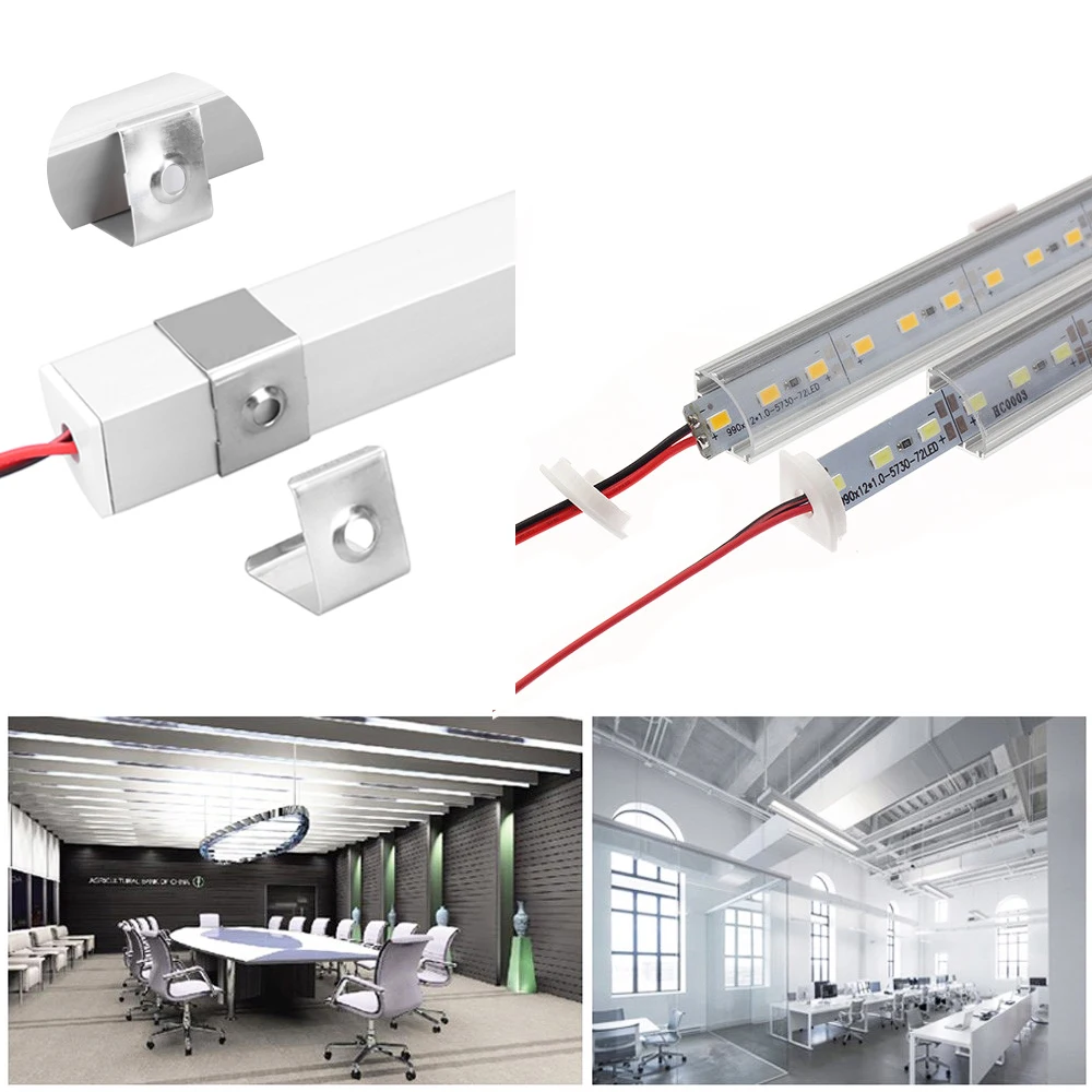 5PCS/lot Wall Corner LED Bar Light DC 12V 50cm SMD 5730 Rigid LED Strip Light Wall Corner Light DC12V LED Cabinet Light