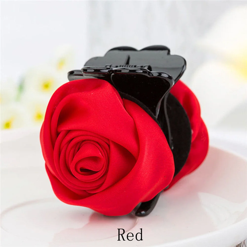 Fashion Rose Flowers Hair Claws Clips For Women Girls Pink Sweet Hair Crab Clamp Hairpins Hairgrips Hair Accessories For Gifts