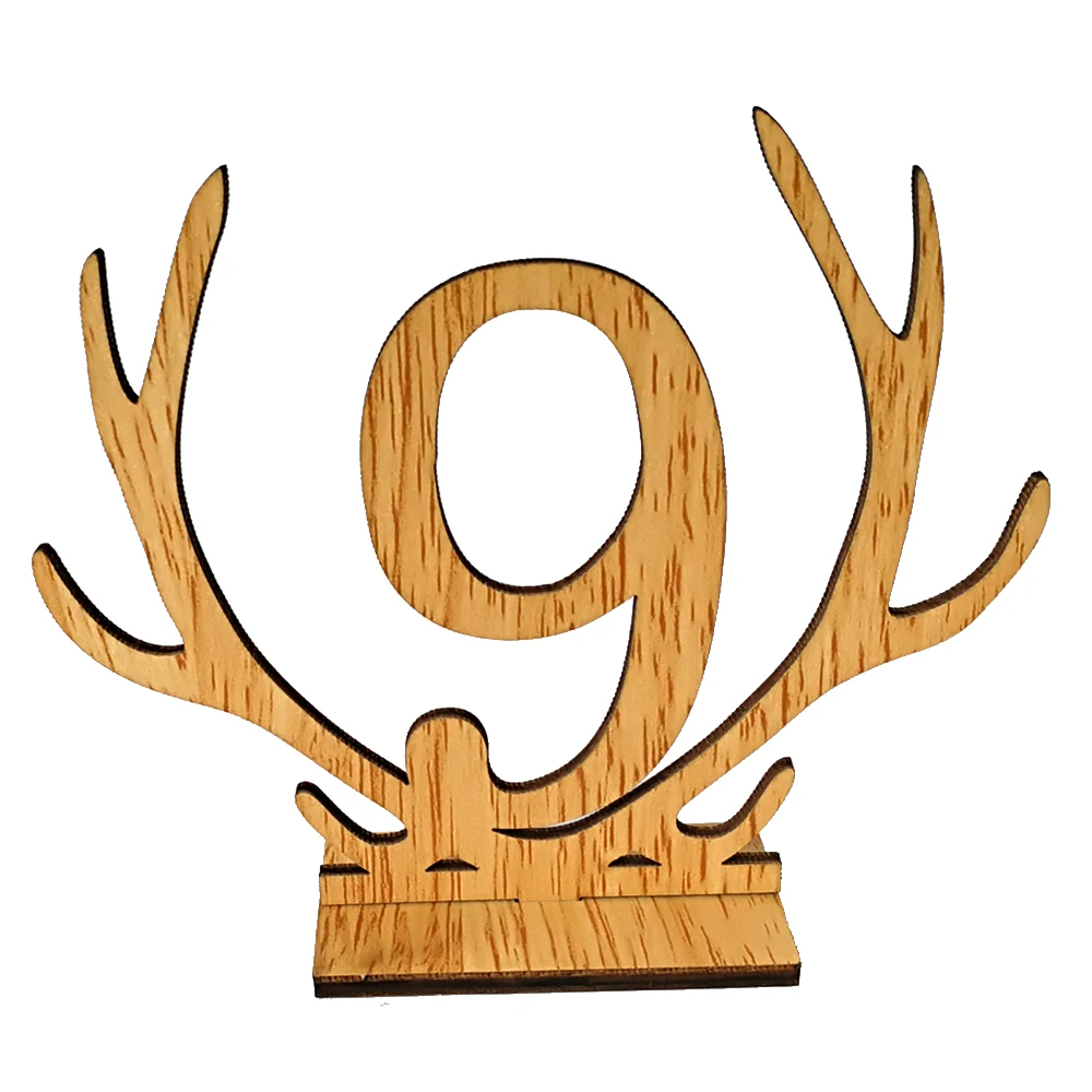 

1-20 Antler Wooden Table Cards Number Sets Hollow Out Ornaments For Wedding Party Favors Decoration Name Place Cards Numbers new