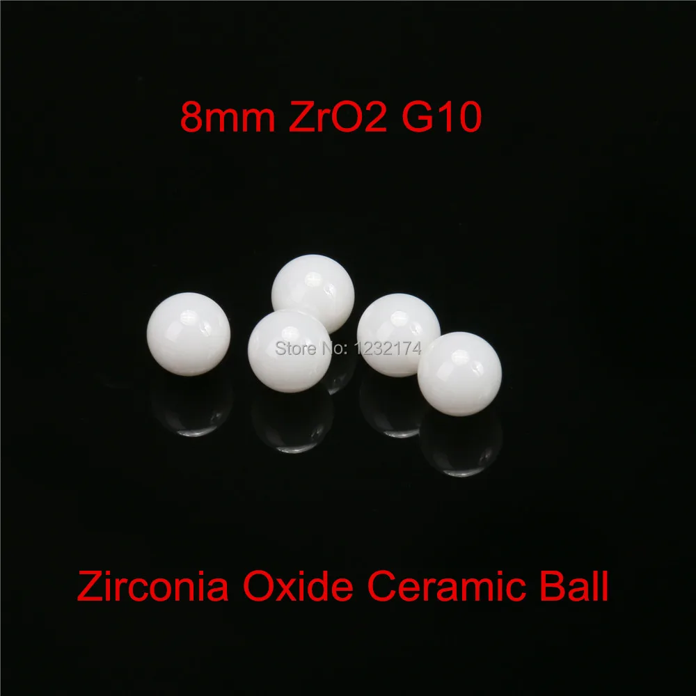 8mm  ZrO2 Zirconia Oxide Ceramic Ball G10 10pcs for valve ball,bearing, homogenizer,sprayer,pump  8mm ceramic ball ZrO2