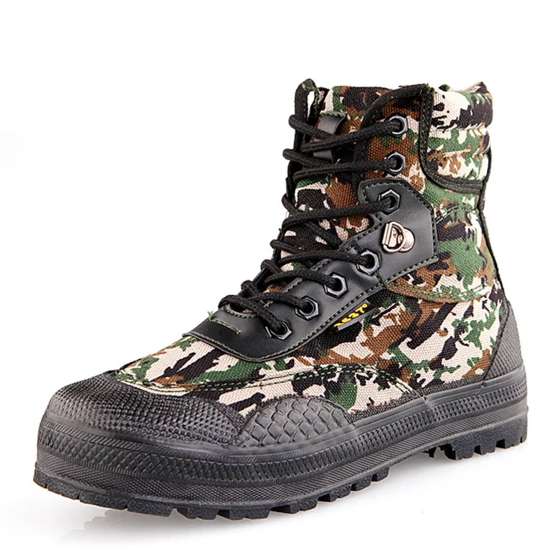 Training Klimmen Antislip Slijtvaste Camouflage Canvas Schoen Heren Buitensporten Jagen Wandelen Camping Ademende Schoenen