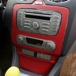 Mój dobry samochód samochód z włókna węglowego konsola naklejka ochronna Case dla Ford Focus 2 2009 2010 2011 2012 2013 akcesoria Car Styling