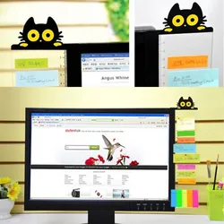 1 Pairs Cute Cartoon Acrylic Message Memo Notes Tabs Board with Ruler for Computer PC Laptop Television Monitor Screens