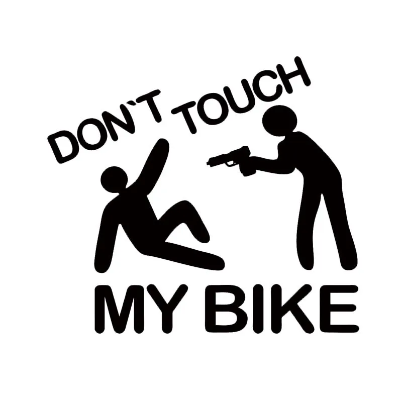 New Product Car Styling Car Covers For Dont Touch My Bike Motorrad Sticker Vinyl Decal Personality Cartoon Figure Jdm