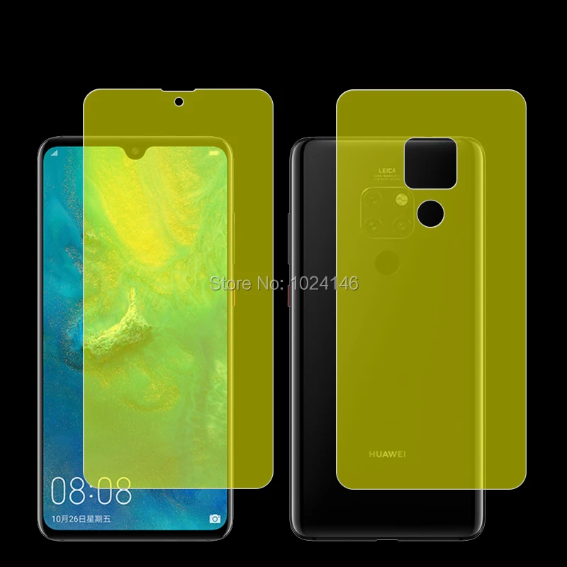 Front / Back Full Coverage Clear Soft TPU Film Screen Protector For Huawei Mate 30 20 X 10 9 Pro Lite SE RS (Not Tempered Glass)