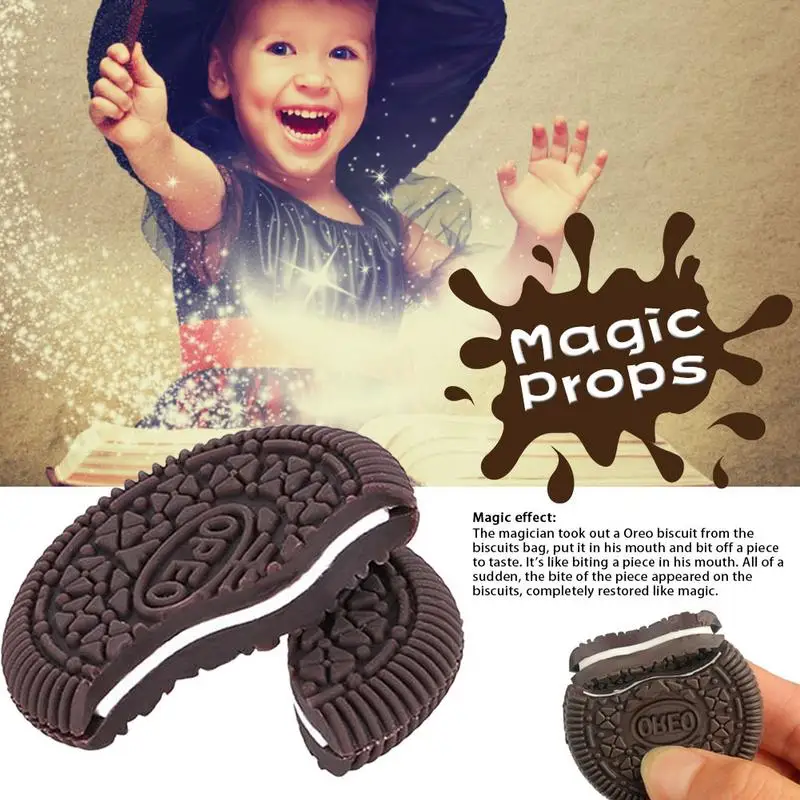 Kids Magic Biscuit  OREO Cookies Magic Tricks Accessory Close Up Gmmick Props Easy Magic Show for Children Learning toy