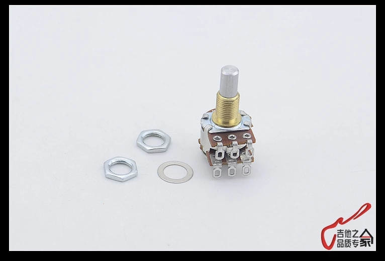 1 Piece MN250K/MN500K Brass Bushing Solid Shaft Dual Blend Balance Potentiometer(POT) With Center Detent  MADE IN KOREA