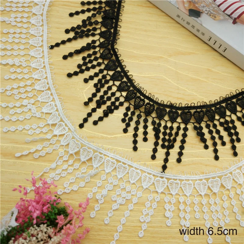 

19yards white black water soluble lace trim lace fabric lace ribbons dress skirt Clothing DIY decoration sewing lace accessories