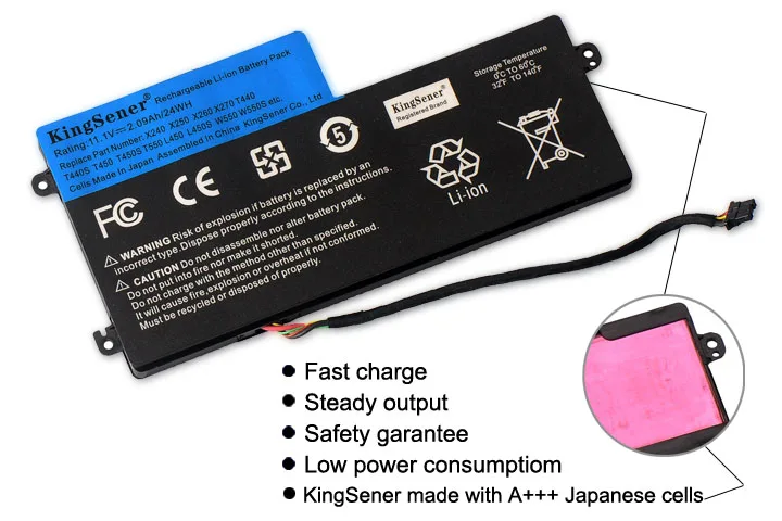 KingSener Internal Battery 45N1110 45N1111 45N1112 For Lenovo ThinkPad X240 X240S X230S X250 X260 X270 T440 T450 T450S L450S