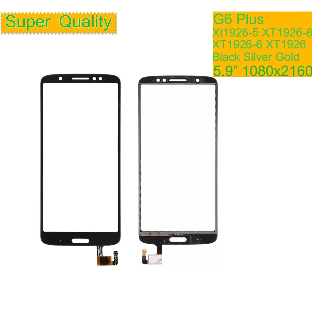 10 Stks/partij Voor Motorola Moto G6 Plus Xt1926-5 XT1926-8 XT1926-6 XT1926 Touch Screen Digitizer Front Outer Glass Panel Sensor