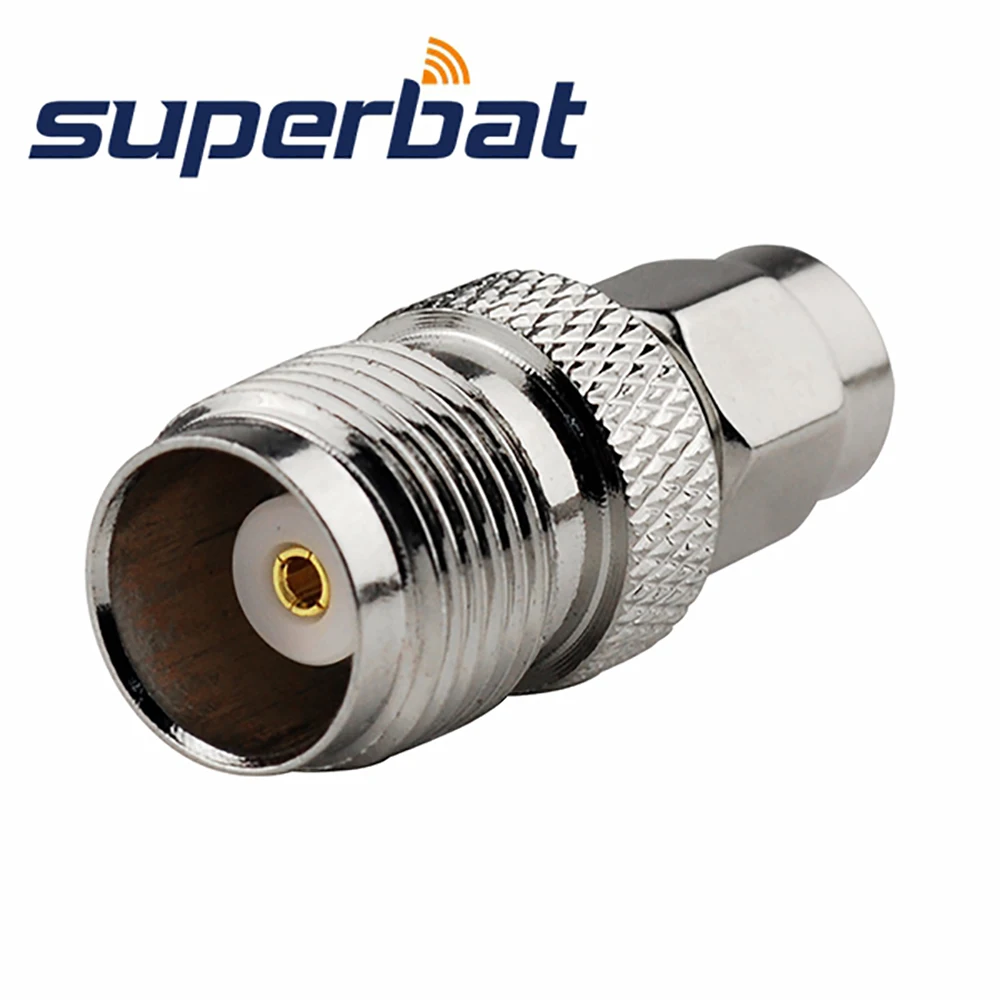 Superbat RP-SMA Male to TNC Jack RF Coaxial Adapter Connector for WiFi Antenna Router Female in Male out