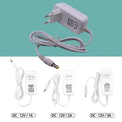 DC12V 1A 2A 3A Adapter power supply white cover 12V Transformer for LED string LED strip Light Bar Light LED Driver US / EU Plug