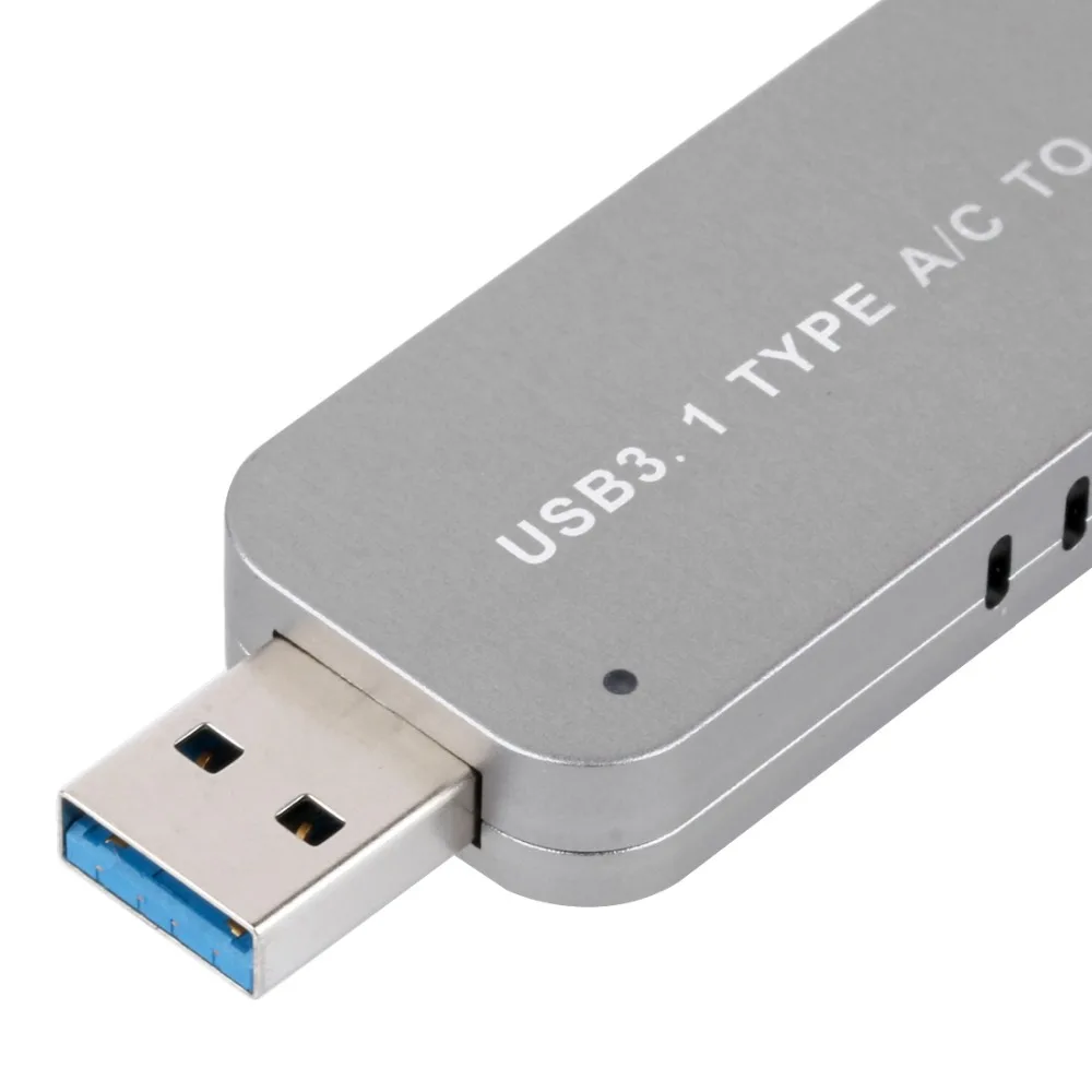 USB to M.2 SSD Enclosure USB3.0 Type-A Combo Type-C for Pci-e M2 M-Key SSD Support UASP TRIM 2280 HDD Mobile Hard Drive Box
