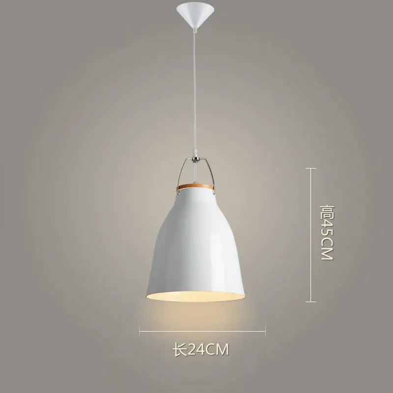 

modern kitchen Lighting pendant aluminum Cafe light for Shopcase Nordic white shade porch light E27 Cabinet hang lamp Lighting