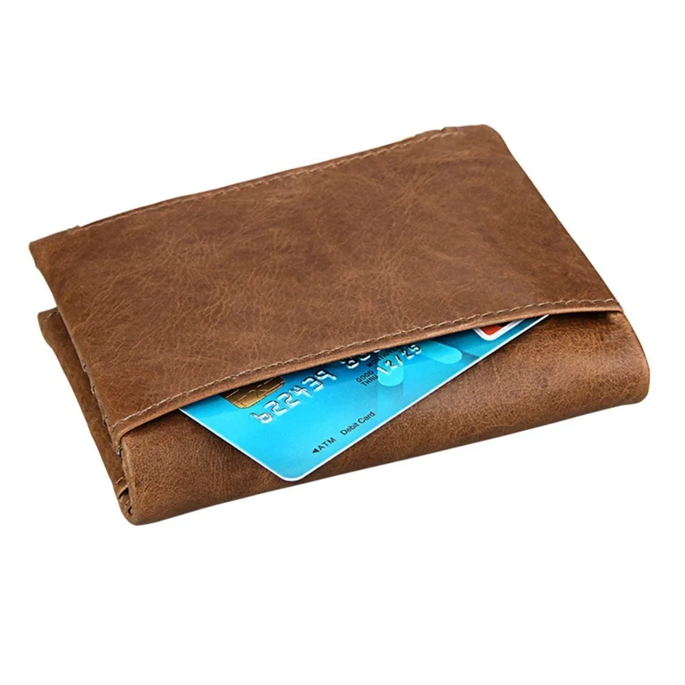 Genuine Leather Women Wallets Mini Vintage Women Purse Leather Female Cuzdan Small Walet Credit Card Holder Carteira Feminina