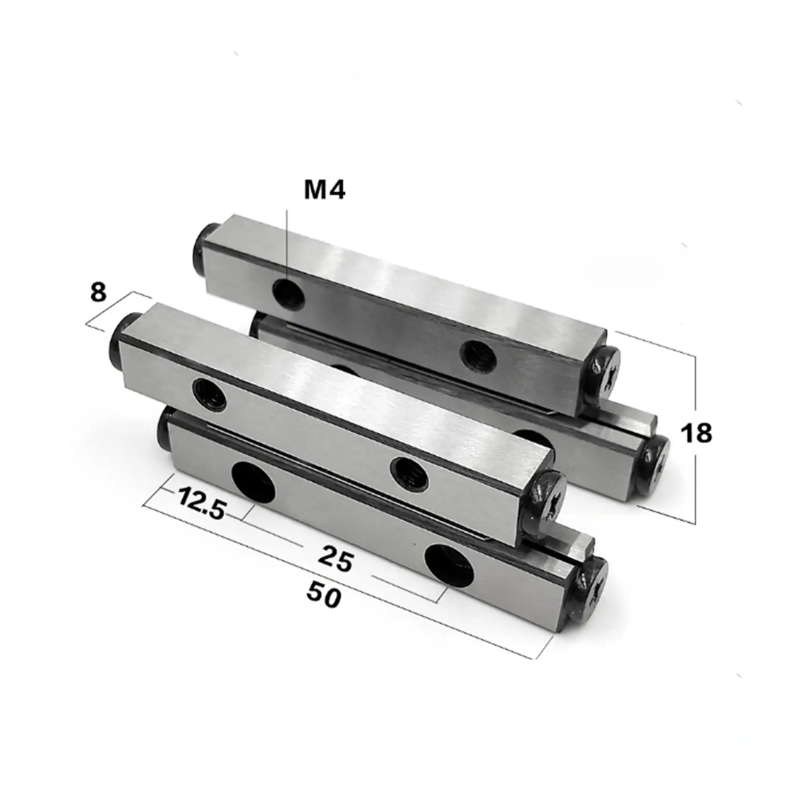 (4 Guides+2 Holders) Set Stroke 28mm Cross Roller Guide Linear Precision VR3050 VR3-50x7Z