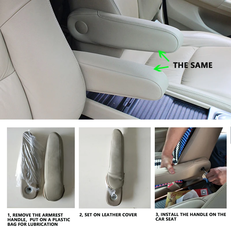 Microfiber Leather Interior Seat Armrest Handle Cover Decor Trim For Honda Odyssey 2004 2005 2006 2007 2008 2009 2010 2011 2012