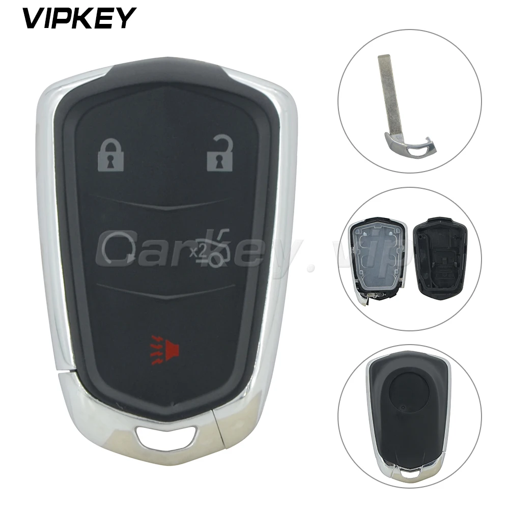 Remotekey HYQ2AB 4 Button With Panic Remote Key Case Fob Shell For Cadillac ATS CT6 CTS SRX XT5 XTS 2014 2015 Key Cover