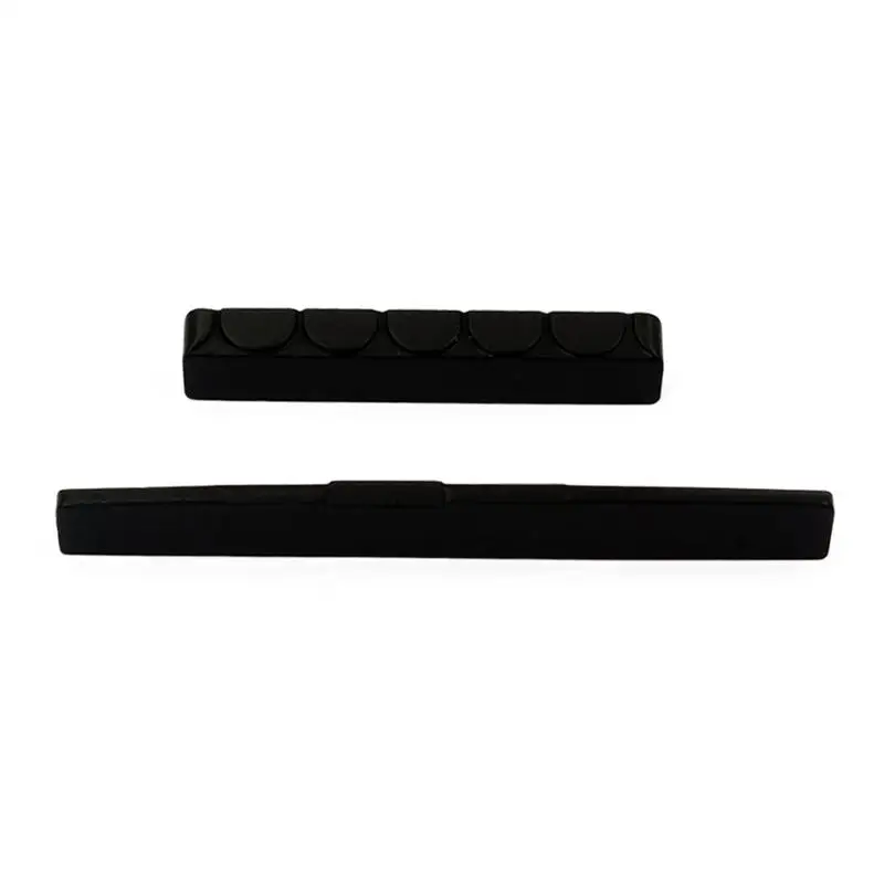 1 Set Guitar Replacement Spare Parts Of Classical Guitar Bridge Nut Saddle Made Of Ebony For 6 String Acoustic Guitar Musical