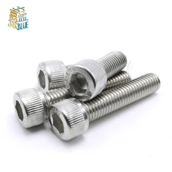 10/50/100 Pz M3 M4 M5 M6 M8 Din912 Parti In Acciaio Inox 304 Filettatura Metrica Vite A Testa Esagonale Bullone supporto da 4 a 55 Mm