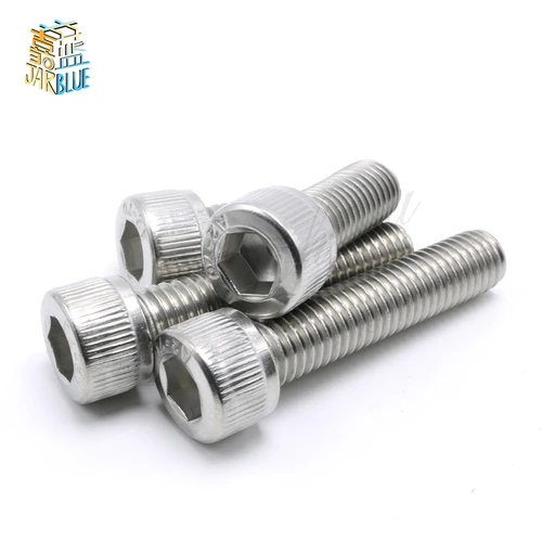 Imagen 1 del producto 10/50/100 Uds M3 M4 M5 M6 M8 Din912 piezas 304 rosca métrica de acero inoxidable tornillo de cabeza hexagonal soporte de perno de 4 a 55 Mm