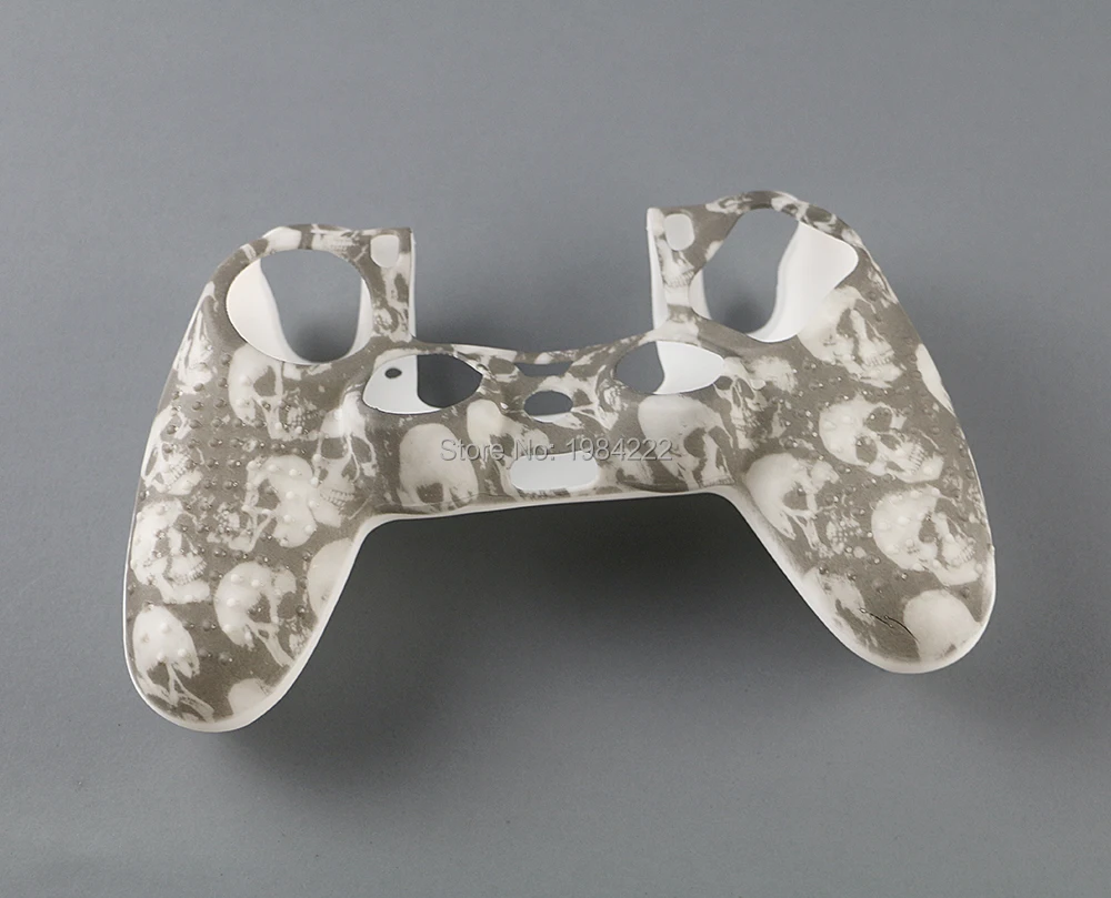 2 pçs/lote camuflagem antiderrapante capa de silicone caso de pele para sony play station ps4 pro controlador fino
