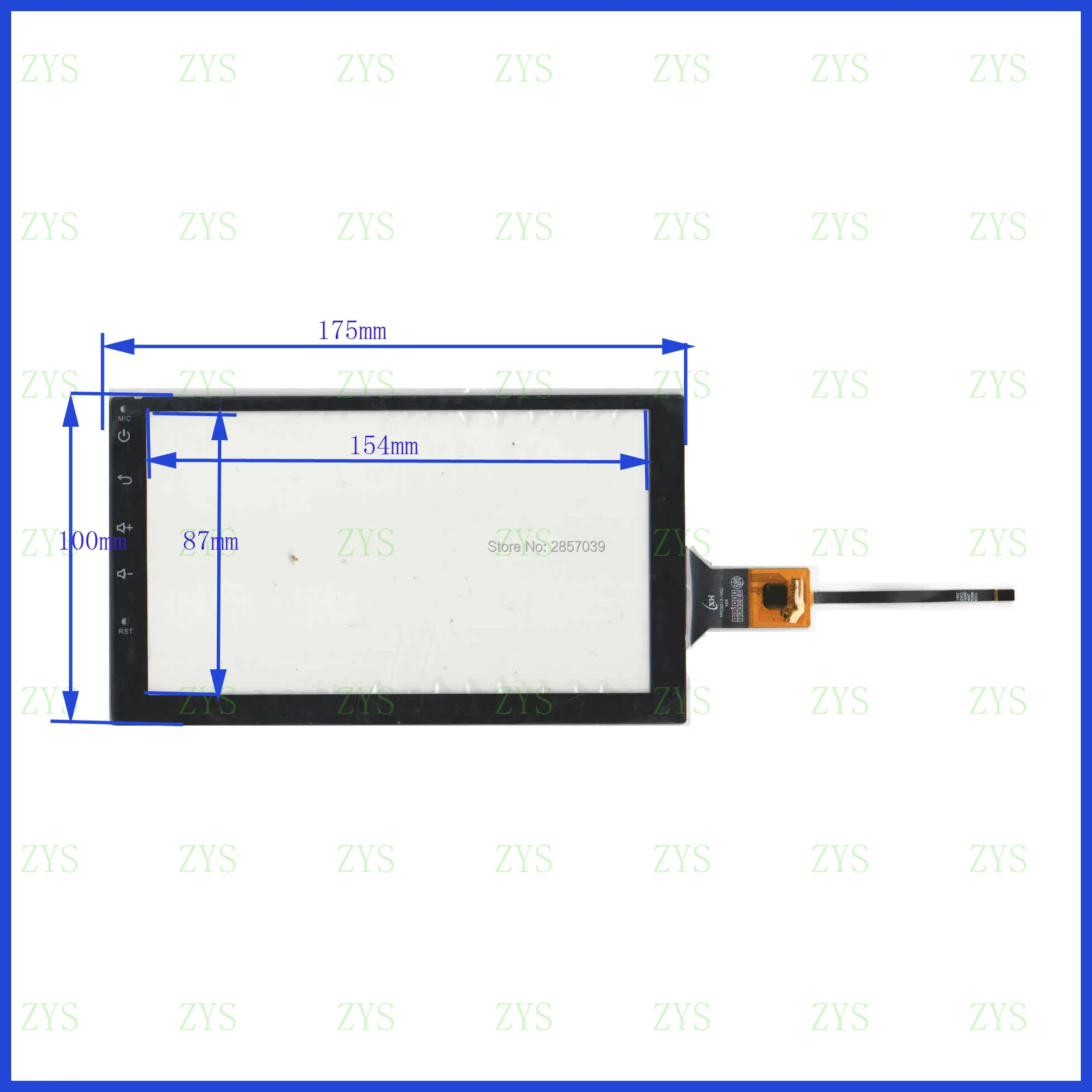 NEW 7inch for AHR-5510.  6lines  screen panel AHR5510 175mm*100mm  TouchScreen