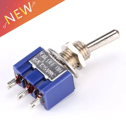 5pcs/Lot ON-OFF-ON 3 Pin 3 Position Mini Latching Toggle Switch AC 125V/6A 250V/3A SPDT Rocker Switch