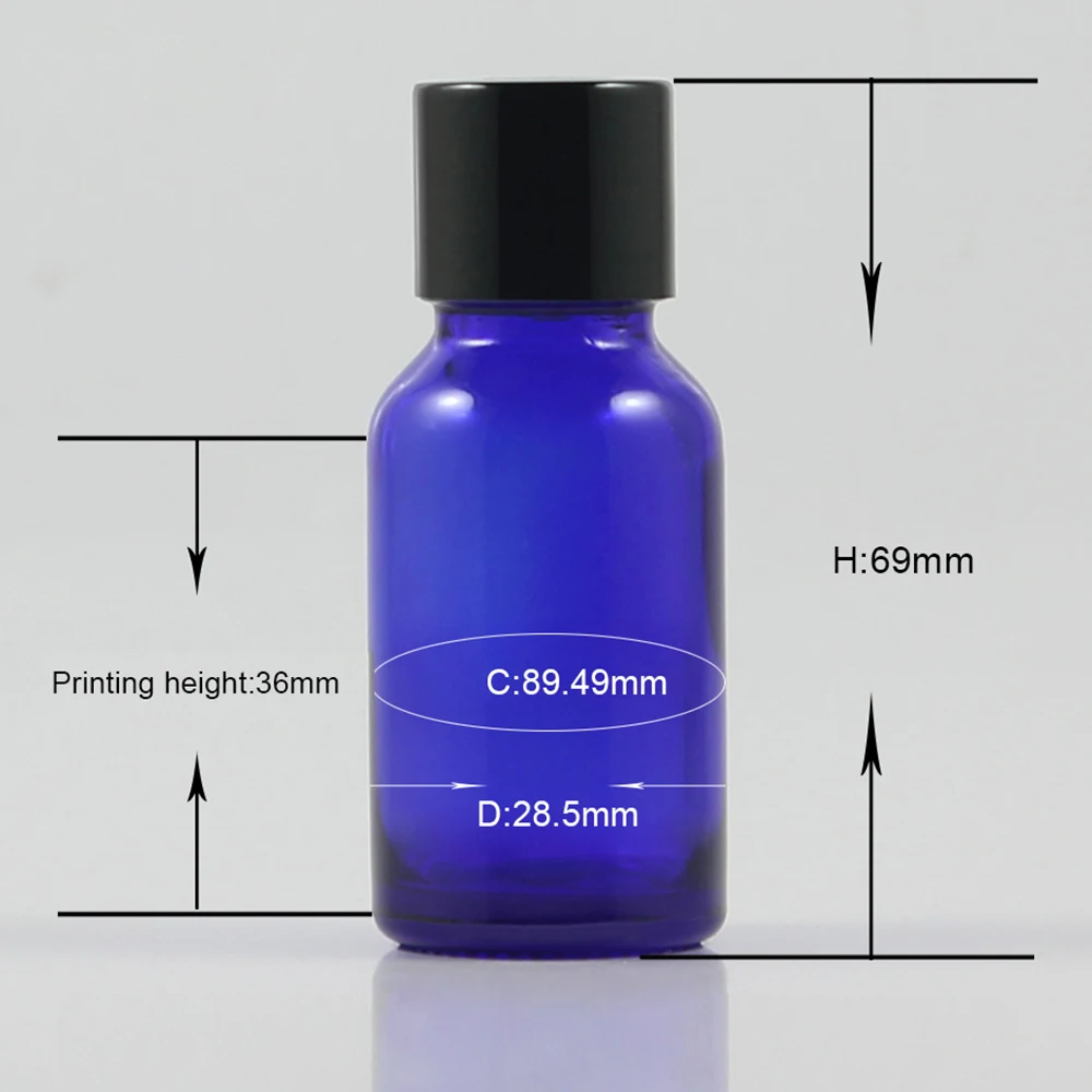 

Empty 15ml Aromatherapy Glass Essential Oil Bottle Portable Refillable Botttle Cosmetic Packaging