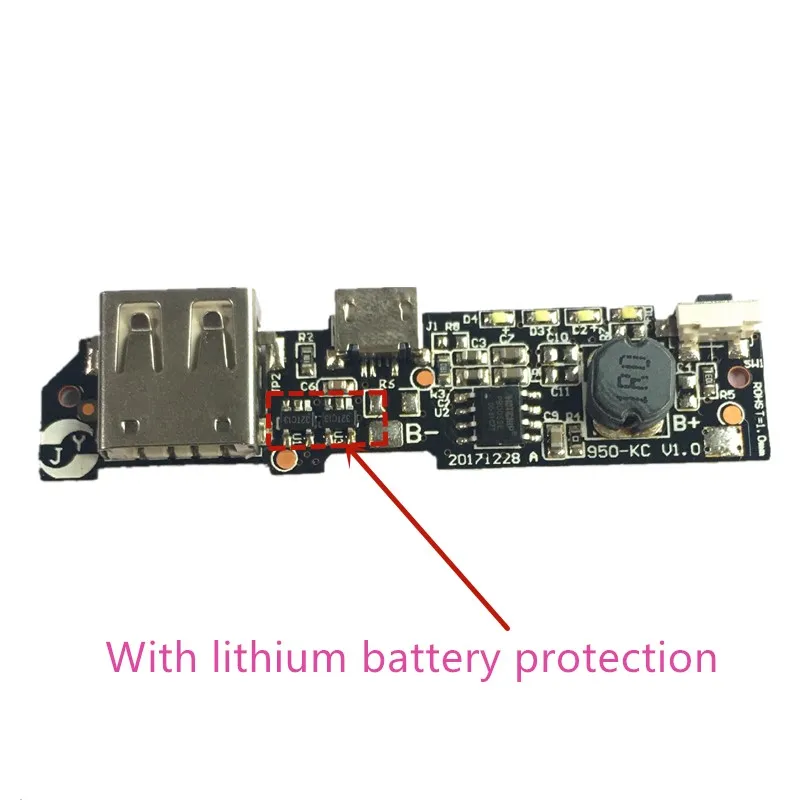 5V 2.1A Power Bank Charger Module Power Bank Circuit Board PCB Step Up Boost Power Bank Module DIY 18650 Battery For Xiaomi