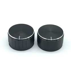 2pcs Black Aluminium Alloy Switch Caps 30x17mm Potentiometer knobs Encoder Switch Plum Shaft D Axis Shaft