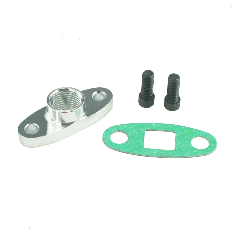 Turbo Oil DRAIN OUTLET Flange Gasket Adapter Kit AN10 1/2 NPT Fitting T3 T4 GT32 GT37 GT40 Turbo fitting