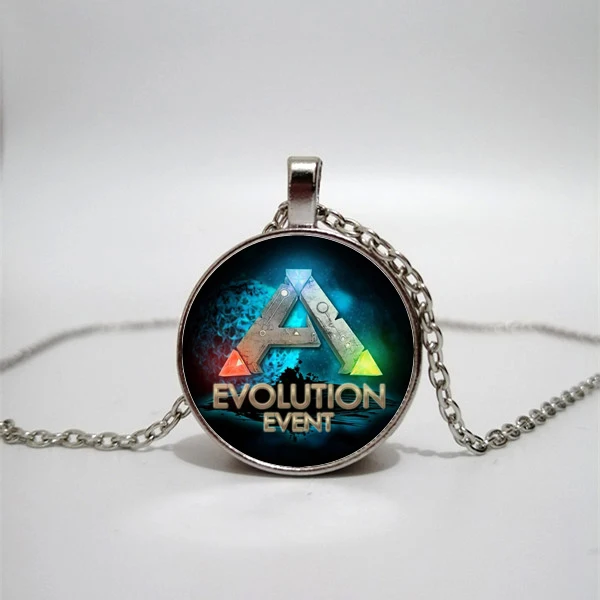 Collar de cristal de Ark Survival para hombres y mujeres, colgante de joyería, Collar personalizado para fotos, bricolaje