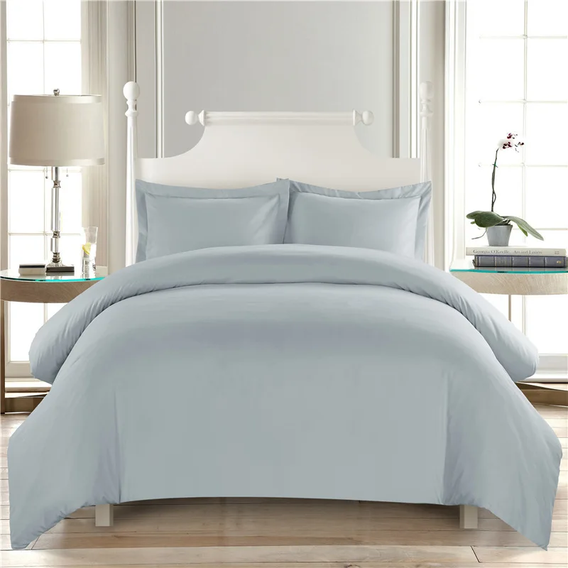 pure color white comforter Bedding Sets Hotel Duvet Cover Set King Size home Bed Cover Pillow case Bedroom decoration Double