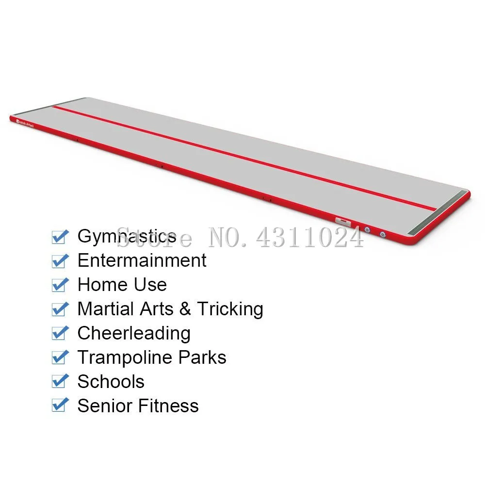 7x1x0,1m rote aufblasbare Gymnastikmatratze Gym Tumble Airtrack Boden Tumbling Air Track mit einer Pumpe