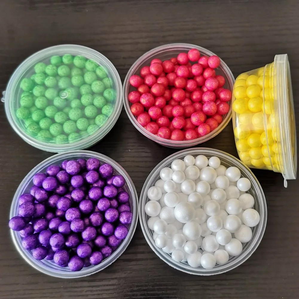 Top Quality Capacity 40g Slime Storage 5pcs Plastic Color Plasticine Clear Containers Glue Putty Foam Ball Storage Boxes