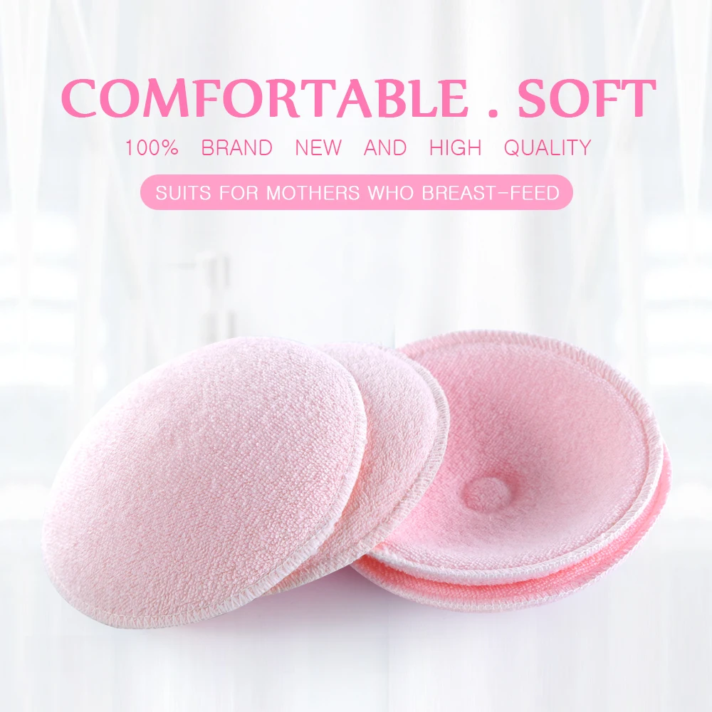 2/4 PCS Surface Cotton + Sanitary Sponge Reusable Breast Nursing Pads Soft 3D Cup Washable Pad Baby Breastfeeding Accessor