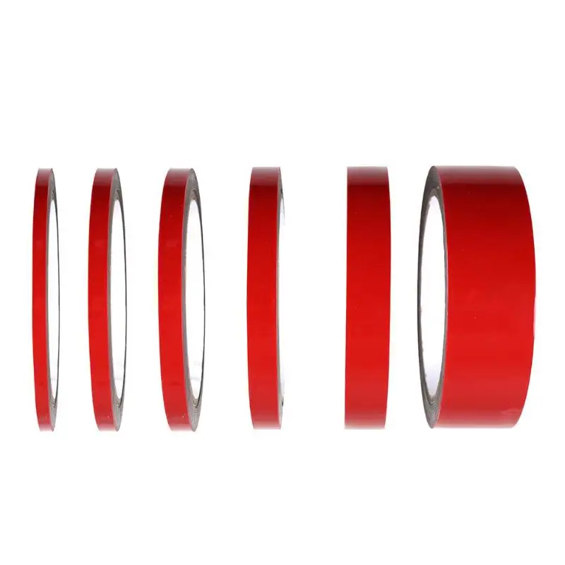 6/8/10/15/30mm 3M Double Sided Tape Adhesive Tape Strong Traceless Tape Red Film Acrylic Super Sticky Tape Transparent Car Fixed