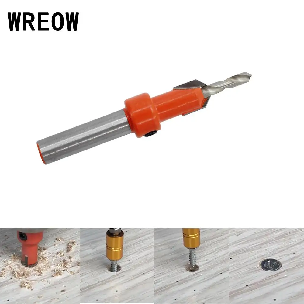 1PC Hss Countersink Drill Bit Screws Cutter Wood Hole Drills Bit Woodworking Countersinking round Shank Timber plastic Workin