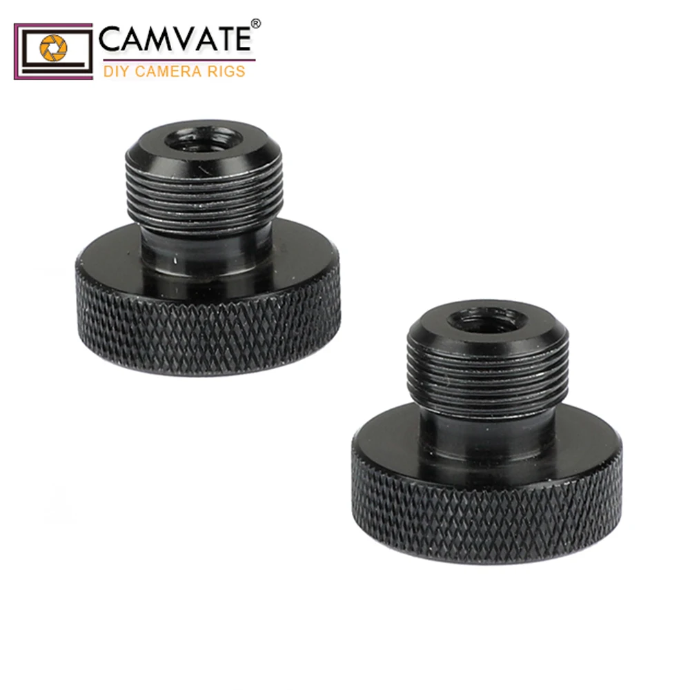 Connettore a vite per microfono Standard CAMVATE 2 pezzi con filettatura maschio da 1/4 "-20 femmina a 5/8"-27 per montaggio su Clip per supporto microfono