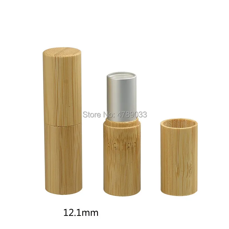 

20pcs 12.1mm Natural Bamboo Lipstick Tube DIY Empty Lip Balm Cosmetic Packaging Container 4.5g Lip Gloss Pipe Shell Top Quality