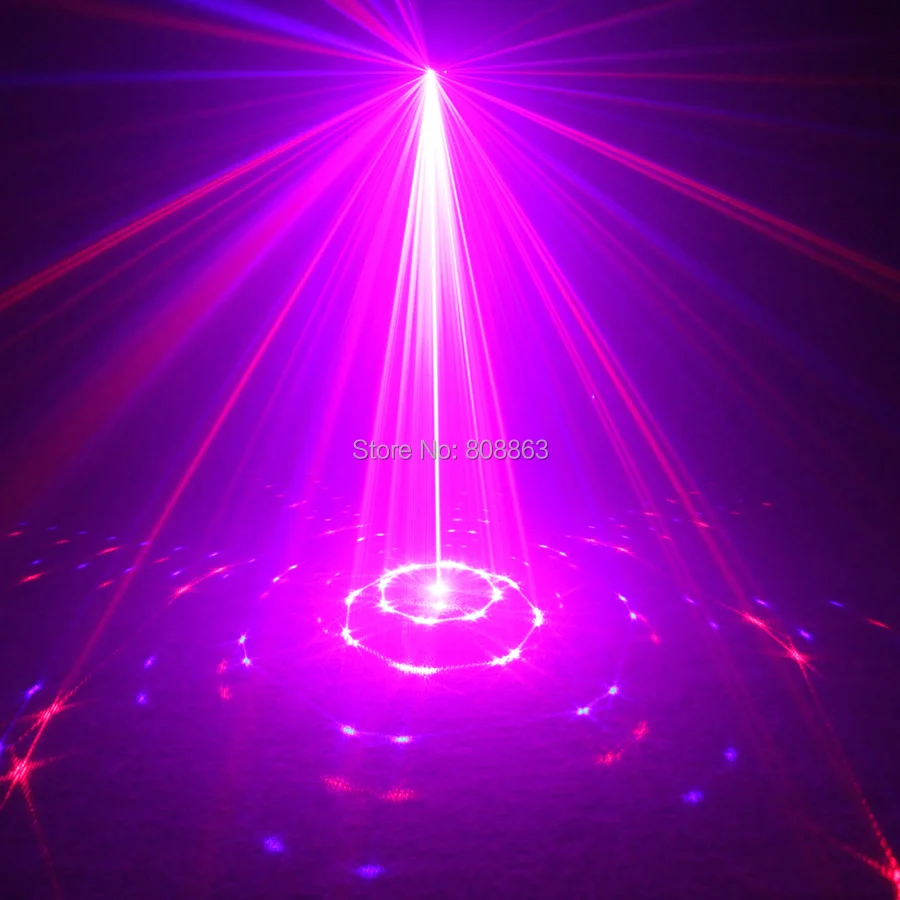 ESHINY Mini Red Blue Laser 12 Patterns Projector Dance Disco Bar Family Party Xmas Stage Lights DJ Environment Light Show T24D4