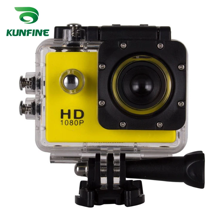 

KUNFINE MINI HD Sports видеокамера DV Action, спортивный рекордер, экран 2,0 дюйма, 170 CMOS-датчик, водонепроницаемость, 7 цветов