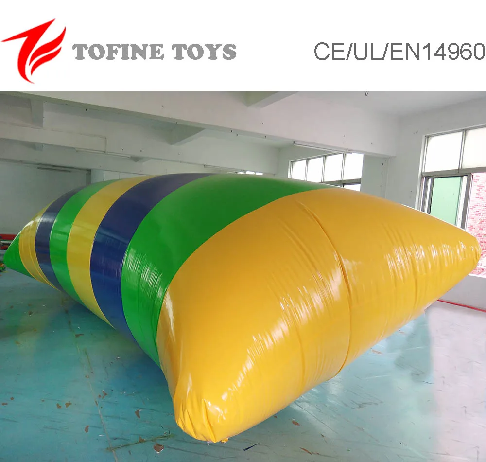 12*3m Giant inflatable pillow blob aqua jumping inflatable water catapult blob