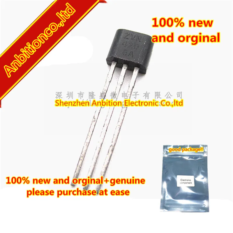 10pcs 100% new and orginal TO-92S ZVN4206A N-CHANNEL ENHANCEMENT MODE VERTICAL DMOS FET in stock