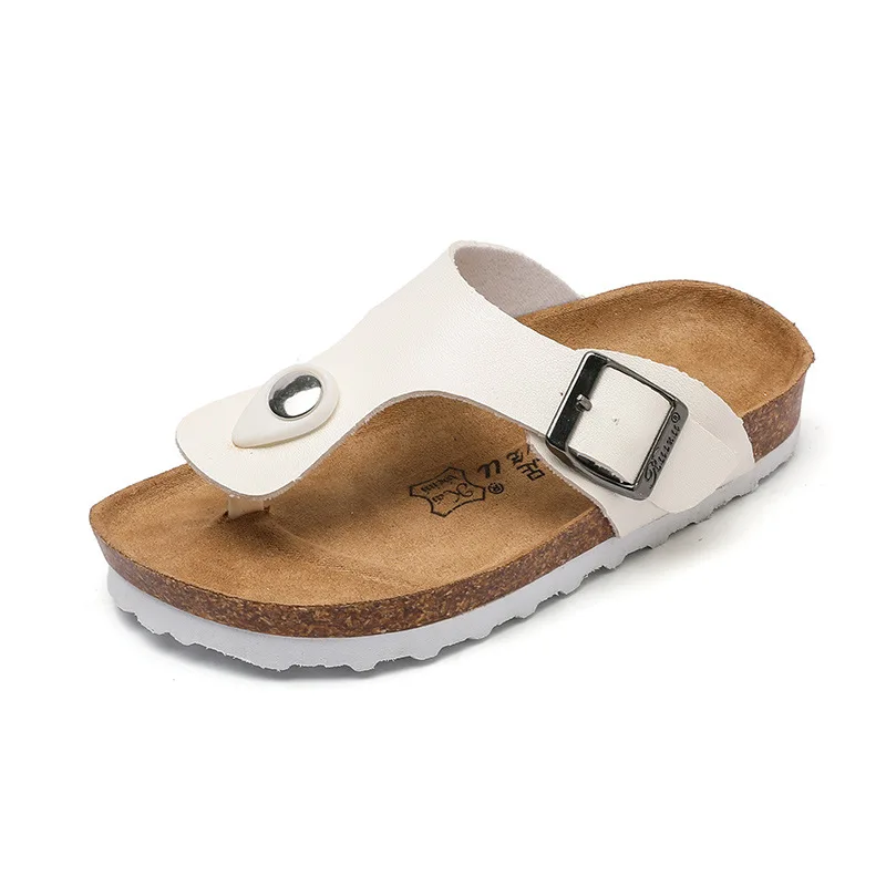 2019 Summer Parents Children Sandals Fashion Boys Cork Shoes Girls Sandals Beach Anti-slip Baby Flip-flops Size 22-39