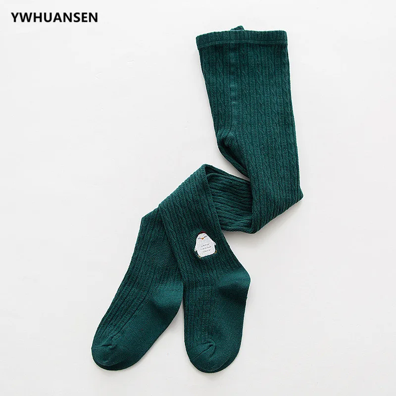 YWHUANSEN primavera autunno lavorato a maglia bambini collant cotone doppio ago collant per ragazze carino animale neonata vestiti invernali