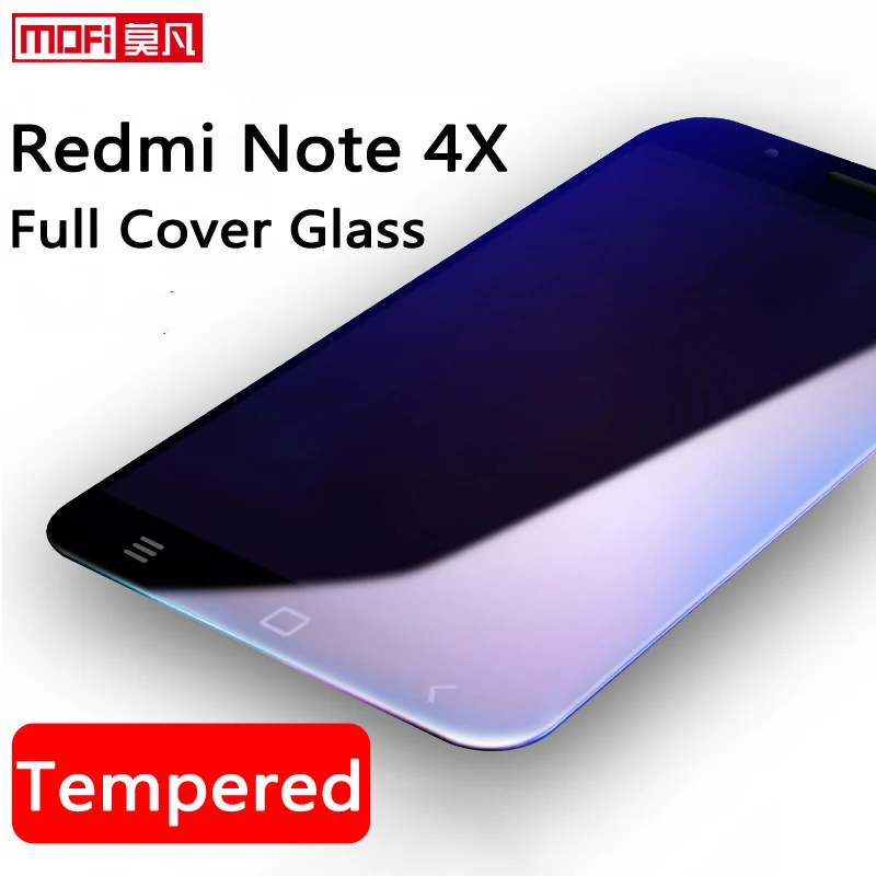 Tempered glass screen protector for Xiaomi Redmi Note 4x 32GB ultra thin 9H 2.5D curved black full cover